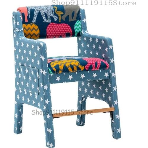 Solid Wood Childrens Chair Student Study Chair Adjustable Lifting Writing Desk Chair Household Chair Dining Chair Back Chair