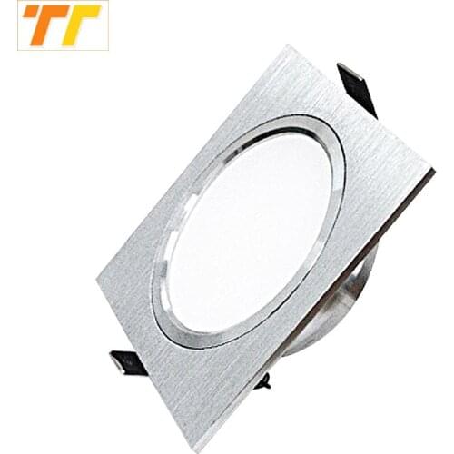 LED Ceiling Lamp Satin Silver Cold Warm White Epistar Recessed Cabinet Downlight AC 230V 110V For Home Lighting Decoration