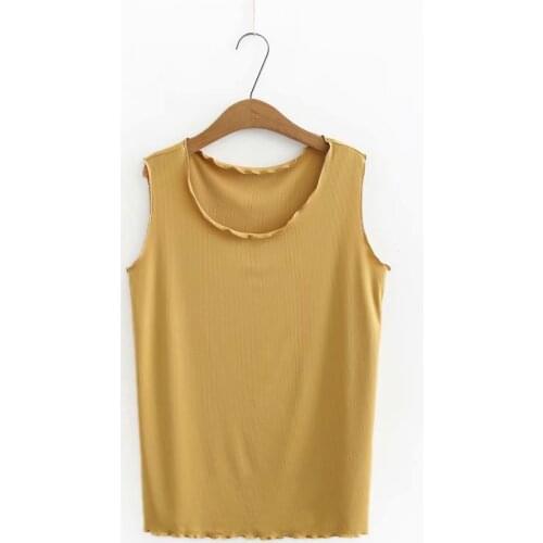 Plus size Solid color sleeveless o neck women tshirts 2021 summer casual cotton ladies t shirts female tops t-shirts