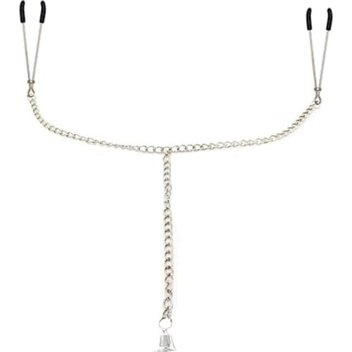 Golden /Silver bell 3 Nipple Chains Bdsm Sexy Breast Nipple Clitoris Clips Sex Products Erotic Toys Sex Teasing Pinzas Pezones