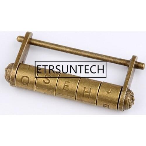 50pcs Zinc Alloy Antique Bronze Retro Combination Lock 5 Letter Password Lock Jewelry Box Padlock for Wooden Suitcase Drawer