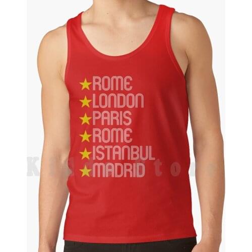 6 Times Tank Tops Vest 100% Cotton Six Six Times 2019 Europe League Klopp Jurgen Football Kloppite Ynwa Up The