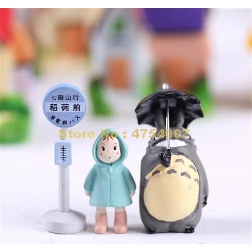 Anime hayao miyazaki 3cm-5cm 3pcs/set my neighbor totoro micro landscape action figure Toy