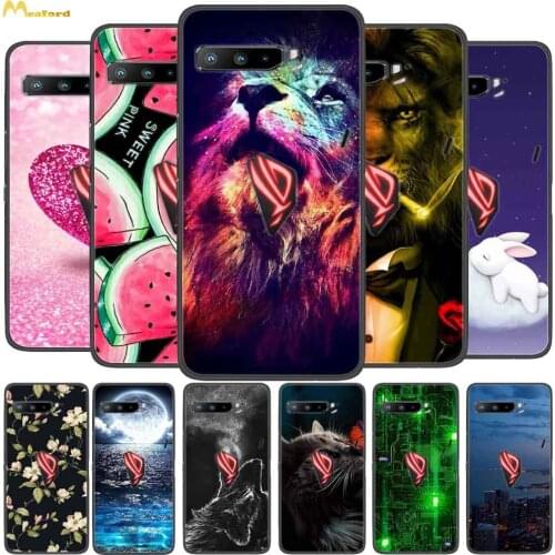 For ASUS ROG Phone 3 ZS661KS Case Silicone Soft TPU Back Cover for ASUS ROG Phone 5 ZS673KS Case Phone3 I003D Capa Black Bumper