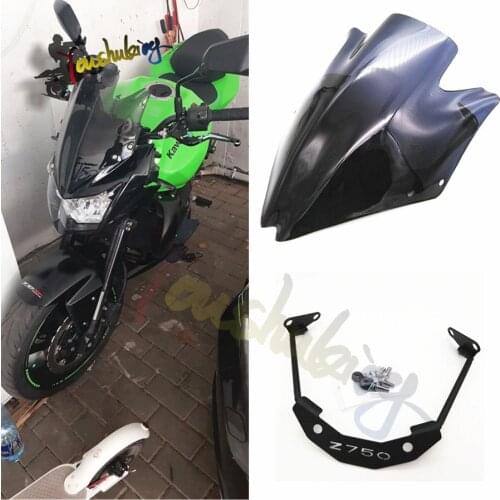 New Generation Screen Windshield Windscreen Fit For Z750 Z750R Z 750 2008 2009 2010 2011 2012 Black Wind Deflector