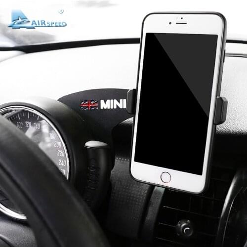 Airspeed Union Jack Bracket for Mini Cooper R55 R56 Accessories Car Mobile Phone Holder Auto Interior Decoration Phone Mount
