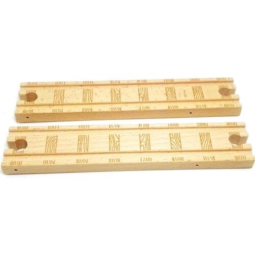 P31 Double concave pattern exquisite large-rail Compatible with BRIO wooden train track Special accessories Childrens TOY