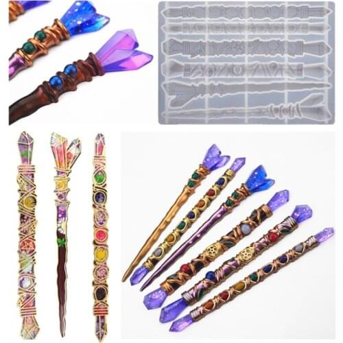 E56A Epoxy Resin Mold Hair Pin Casting Mold Jewelry Clip Epoxy Mold for DIY Craft