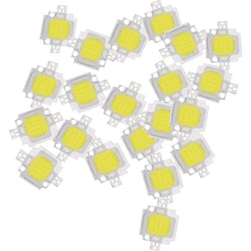 Brand New 20PCS 10W LED Pure White High Power 1100LM LED Lamp SMD Chip light Bulb DC 9-12V