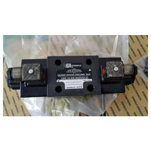 JGH HYDRAULIC SOLENOID OPERATED DIRECTIONAL VALVE 4WE-10-G/E-W220/50-20 JeouGang Co.,ltd. Made in TAIWAN 4WE-10G/E-W220/50-20