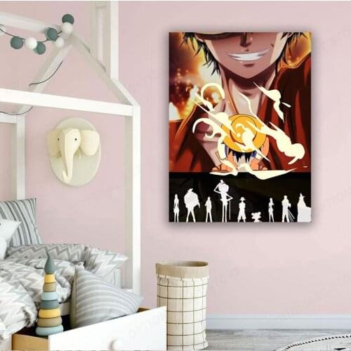 Classic Japanese Wall Art Canvas Painting Anime Picture Modern Poster For Living Room Scandinavian Cuadros Home Decor One Piece