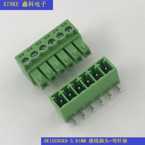 Plug-in PCB Terminal Block XK15EDG-3.81MM Terminal Block 2EDG3.81 Male and Female Plug-in Terminal