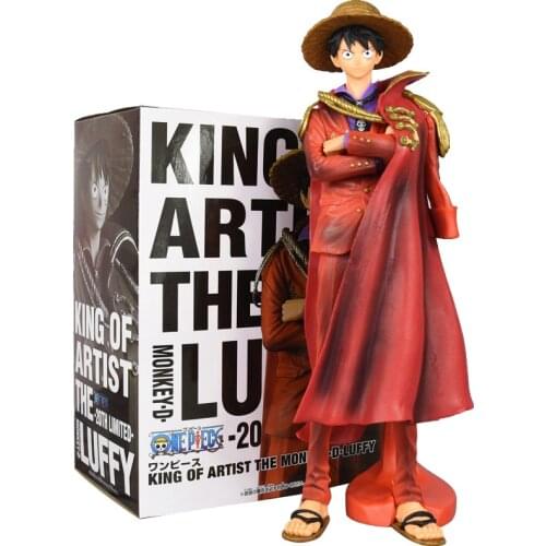 The King of Pirates one piece red dress Luffy 20th anniversary KOA cloak Luffy hand model gift ornaments