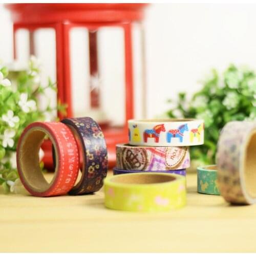 6 pcs/Lot Mini paper tape Japanese decorative tape Washi masking tapes Scrapbooking tools zakka Stationery School supplies 6535