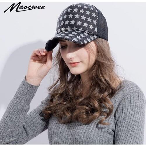 Summer Baseball Cap Breathable Mesh Cap Hats for Men Women Snapback Gorras Hombre Star pattern hats Casual Hip Hop Dad Casquette