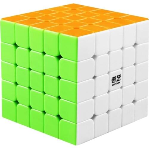 MIPOZOR QIYI 5x5x5 magic speed cube sticker less professional 5 layer Competition puzzle cubes educational toys for Kids