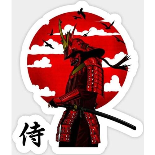 Personalized Decal Samurai Car Sticker Windshield Bumper Motorcycle Helmet Decal KK Vinyl Cover Scratches Auto Decoration