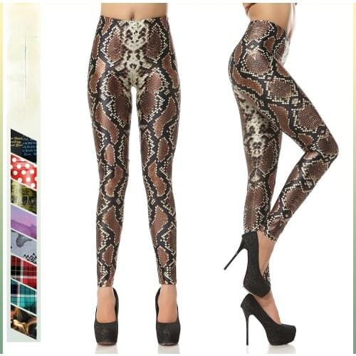 New Sexy Snakeskin 3D Prints Women Girls Elastic Fitness Gym Sport Workout Leggings Yoga Pants Dropshipping Sweatpants
