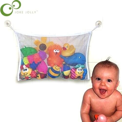 New Arrival Kids Baby Bath Tub Toy Tidy Storage Suction Cup Bag Mesh Bathroom Organiser Net Cheap S10