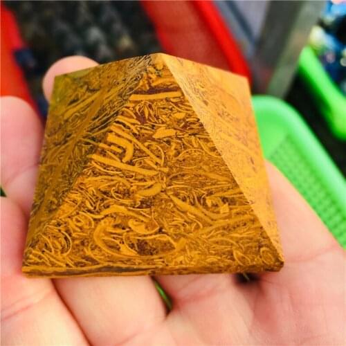 Silk Healing Pyramid Natural Mineral Triangled Crystal Point wholesale