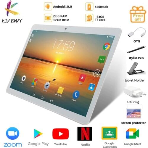 New Tablet Pc 10.1 inch Android 10.0 Tablets Octa Core Google Play 4g LTE Phone Call GPS WiFi Bluetooth Tempered Glass 10 inch