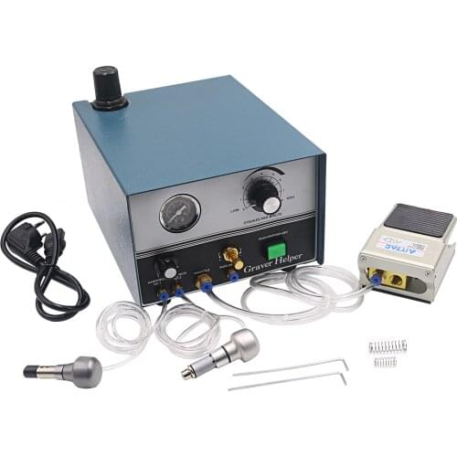 High Quality Graver Helper Pneumatic engraving machine with Two Handpieces Jewelry Tools & Equipment 110V/220V