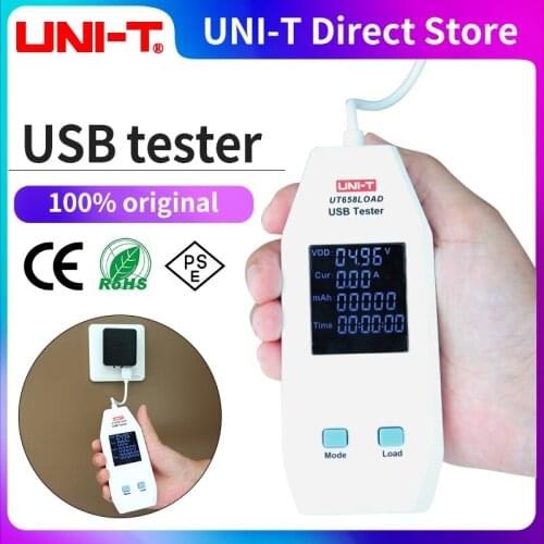 UNI-T UT658LOAD Type A Port Output Voltage USB Tester Current Energy Capacity Circuit Quivalent Resistance Electronic Load