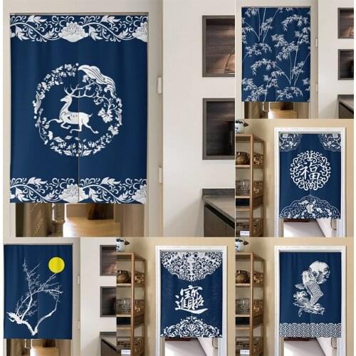 Cotton Linen Half Panel Curtain Bedroom Shower Door Curtain Home Decoration Blackout Curtain Partition Curtain