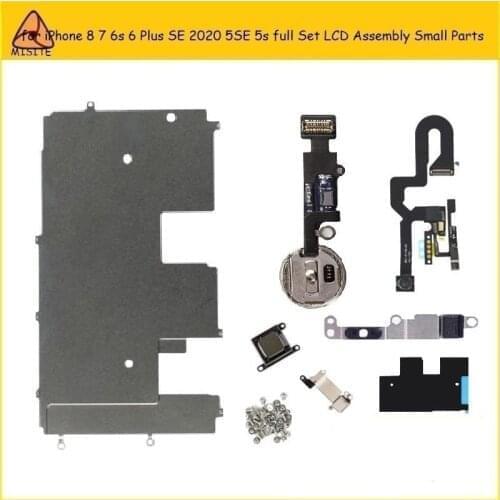 1Pc Tested for iPhone 8 7 6s 6 Plus SE 2020 5SE Full Set LCD Parts Front Camera Home Key Button Flex Earpiece Complete Screws