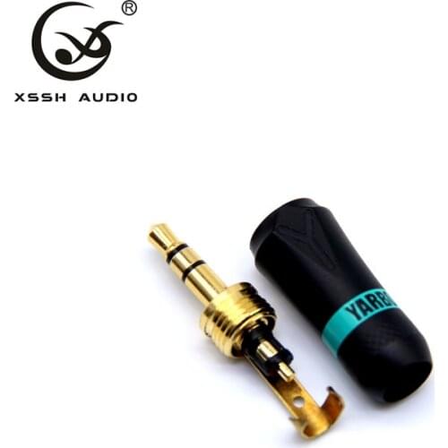XSSH 10pcs Hi-end Gold Plated Audio Male Earphone Headphone plug 3.5mm 1/8" jack connector aux cable jack rca