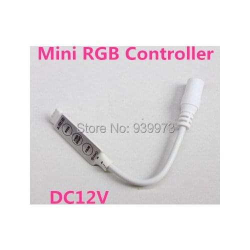 5pcs/lot 12V Mini 3 Keys RGB Colorfulr LED Controller for led 3528 5050 RGB strip light Free shipping