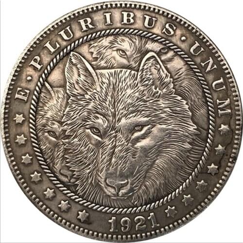 American Morgan Hobo Coin Animal Pack Wolf Coin Leader Wolf Coin Gift Souvenir