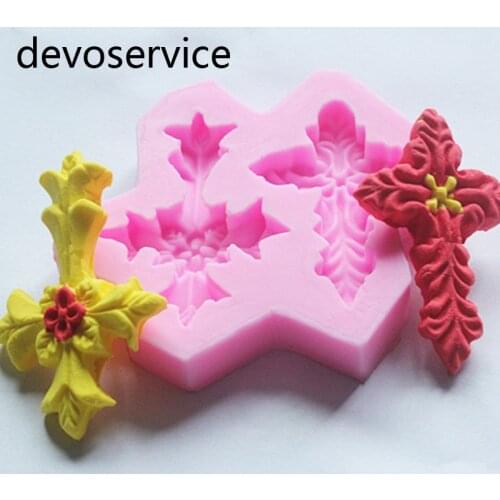 Safe Non-toxic Silicone Cross Mould Baking Tools For Cakes Silicon Mould For Fondant Soap Candy Chocolate Molds Kitchen Bakeware