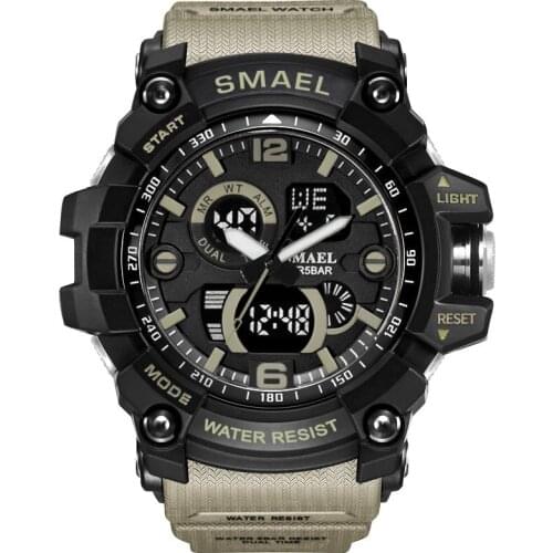 SMAEL Men Watches Fashion Sport Watch LED Digital 50M Waterproof Casual Watch S Shock Male Clock relogios masculino Watch Man