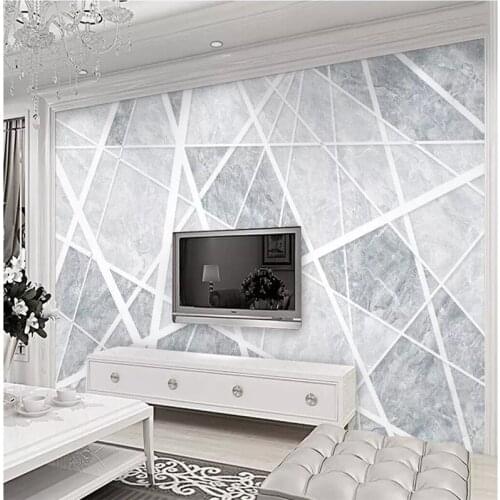 Decorative wallpaper series Northern Europe contracted style marble grain abstract geometry golden TV background wall
