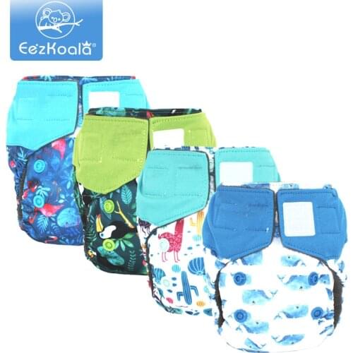 EezKoala 2pcs/setBamboo Charcoal Newborn Cloth Diaper Dual-gussets baby washable nappy reusable ECO-friendly diaper insert
