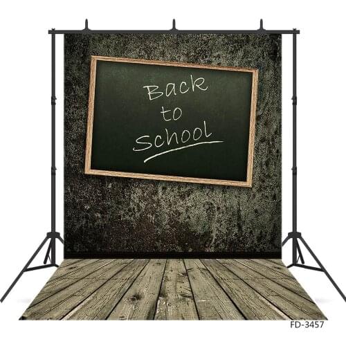 Photo Backdrop Blackboard Wooden Floor Custom Backgrounds for Children Baby Back to School Party Photocall Photography Props
