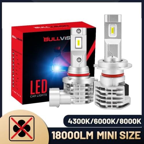 H4 H7 H11 LED Headlight Fanless Mini Size H9 H8 Light LED Bulbs for Car HB4 9006 HB3 9005 diode Lamps 6000K 8000K 4300K