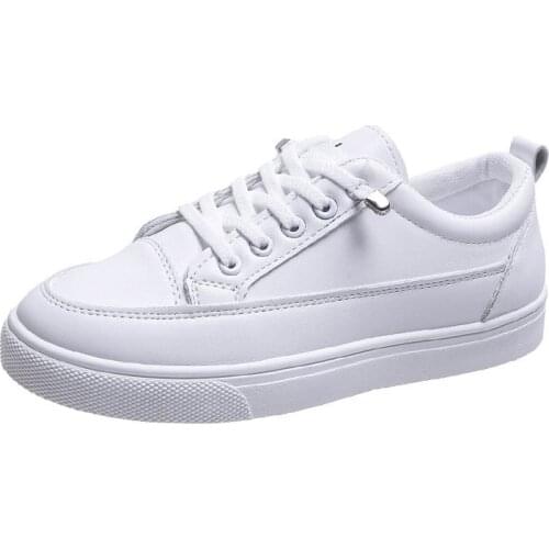 Classic White Sneakers Women Casual Canvas Shoes Female Summer Lace-Up Flat Trainers Fashion Zapatillas Mujer Vulcanize Shoes