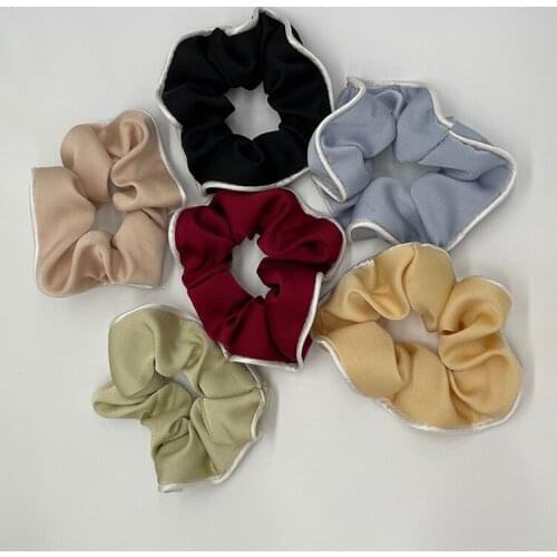 Classic Women Girls Scrunchies Hair Ties Ponytail Holders Solid Color Rubber Band Elastic Hairband Hair Accessories