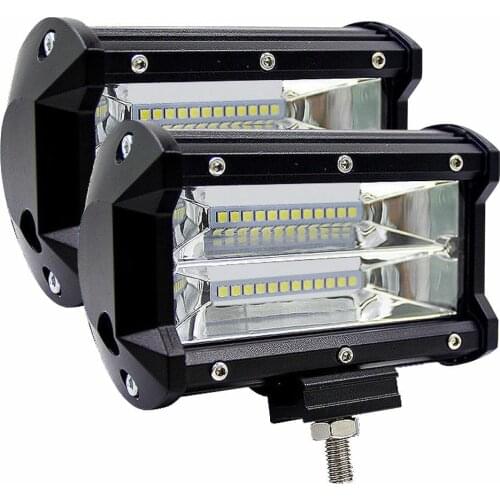 2PCS 5inch 72W 6500K LED Work Light for Driving Fog Lamp Offroad Truck SUV DC9-48V