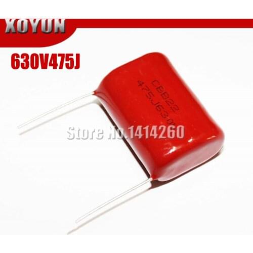 5PCS 630V475J CBB 4.7UF Pitch 30MM 630V 475J 475 CBB Polypropylene Film Capacitor