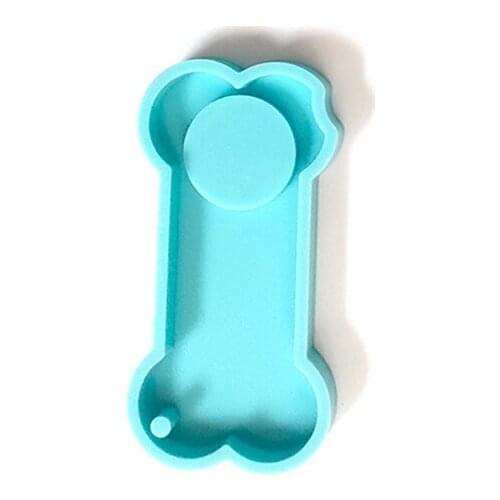 Creative Dog Bone Paw Shaped Silicone Mold Pet Memorial Tombstone Key Chain Mould Non-stick DIY Resin Keyring Accessories