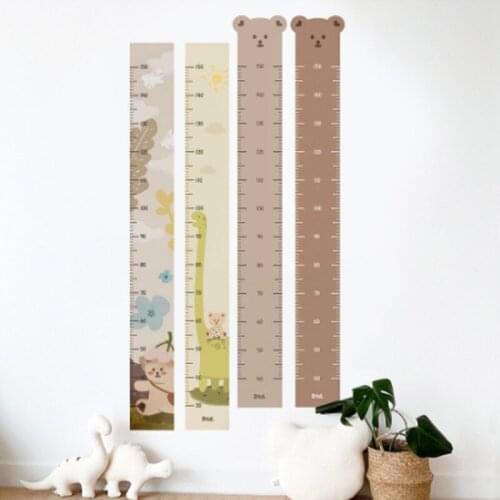 INS Canvas Baby Height Measure Ruler Wall Stickers Children Growth Chart Record Kids Room Decoration Hanging Rulers Photo Props