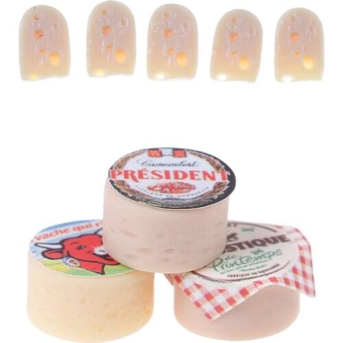 WOADA 3Pcs Mini Cheeses 1/12 Scale Dollhouse Simulation Miniature Kitchen Food Living Room Decoration Children Baby Kids Toys