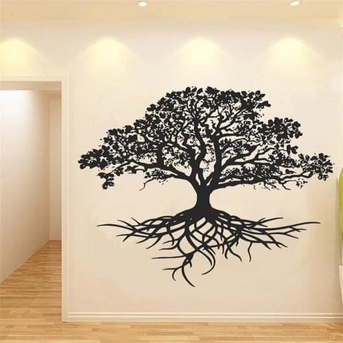 Tree of Life Wall Decal Tree Roots Branch Wall Art Sticker Home Decoratiom For Living Room Vinyl Revocable Mural dw6131