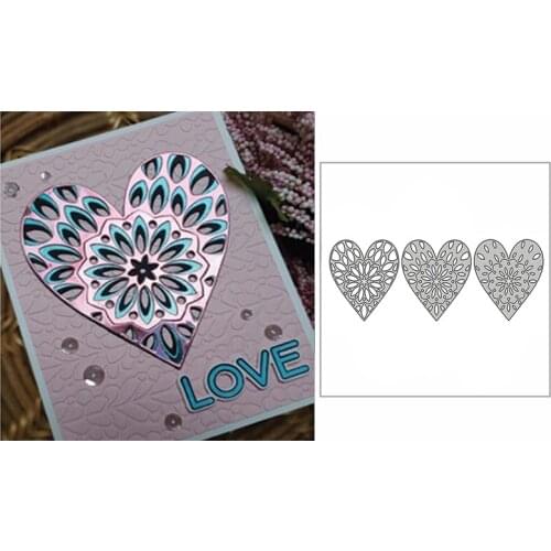 New Layered Floral Hearts Frame 2020 Metal Cutting Dies for DIY Scrapbooking and Card Making Decorative Embossing Craft No Stamp