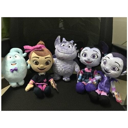 Disney Authentic Jr Vampirina Plush toy Wolfie Vampire Greogoria Demi Poppy Buttons Gift