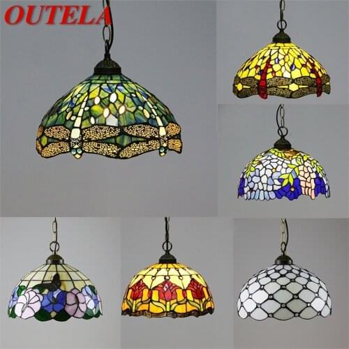 OUTELA Tiffany Pendant Light Modern LED Creative Lamp Fixtures Decorative For Home Living Dining Room