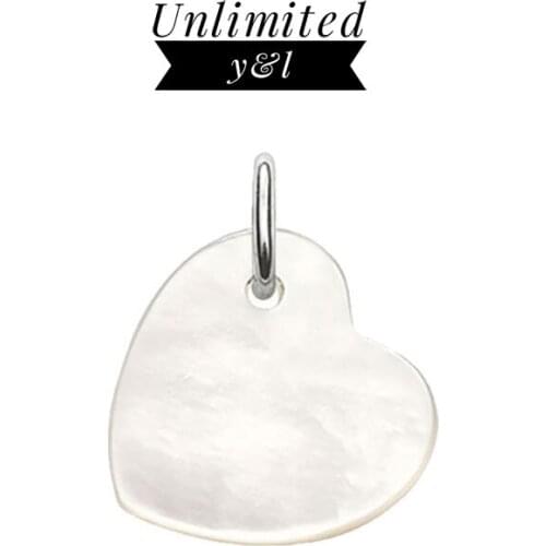 Love Heart Mother of Pearl Pendants Fashion DIY Jewelry Thomas Style Shell Silver Necklace Accessories for Women Men Gifts